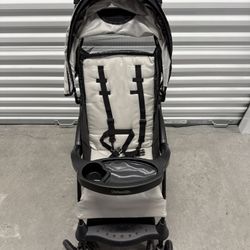 Kolcraft Cloud Plus Lightweight Single Stroller Travel Everyday Compact Fold Tray Canopy