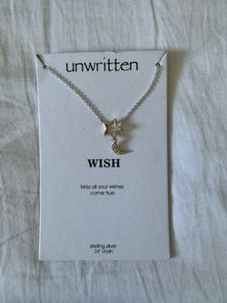 Star and Moon Necklace - unwritten