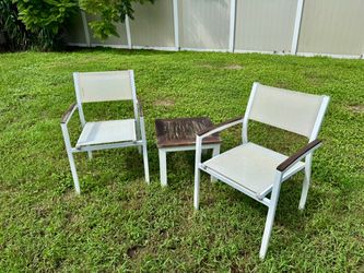 Three Pc Outdoor Teak Patio Set