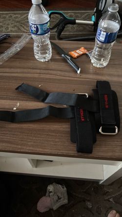 Ethos black gym straps(with rubber handles)