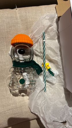 Brand New In box Snoopy Glass Cup Starbucks