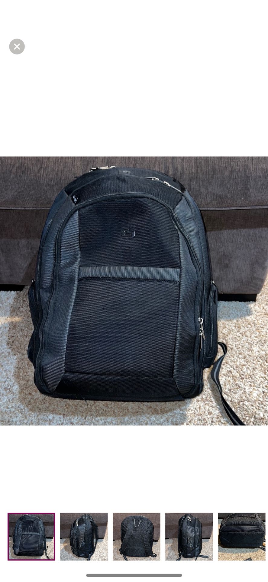 Solo® Metropolitan Backpack. One of the straps has damage on the bottom - see pics!