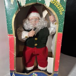 Vintage Rock And Roll Santa