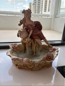 Vintage Royal Dux Bohemia Water Basin/Fountain
