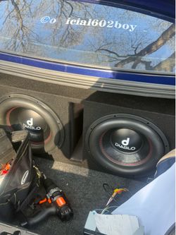 12 inch speakers dual coil comes with amp 1800
