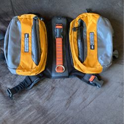REI  Adventure Dog Backpack Bright Yellow Saddlebags Size Small