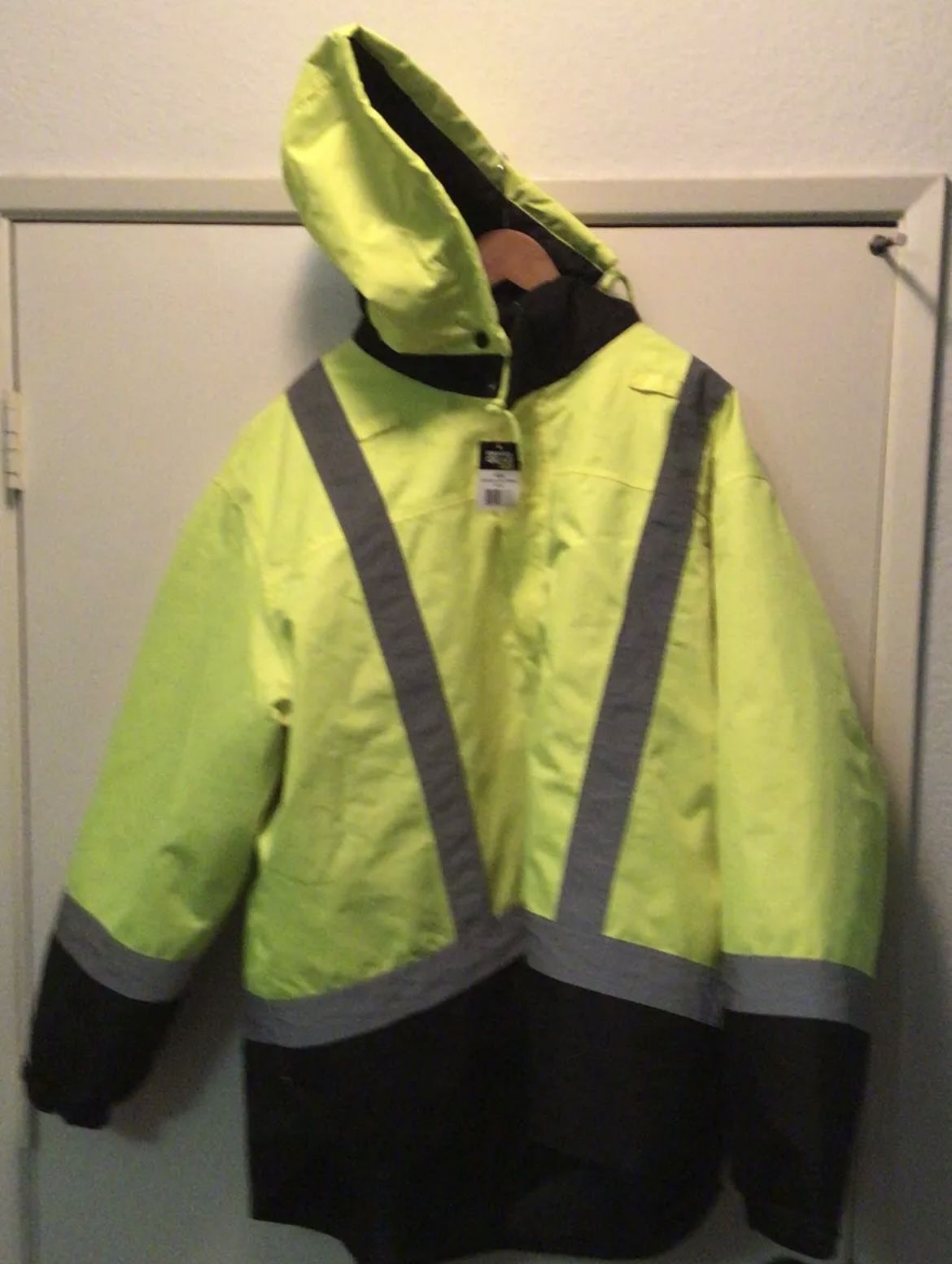 Gravel Gear - 4XL - Class 3 Parka - 4 In 1 - High Visibility Lime - New With Tags & Removable Hood