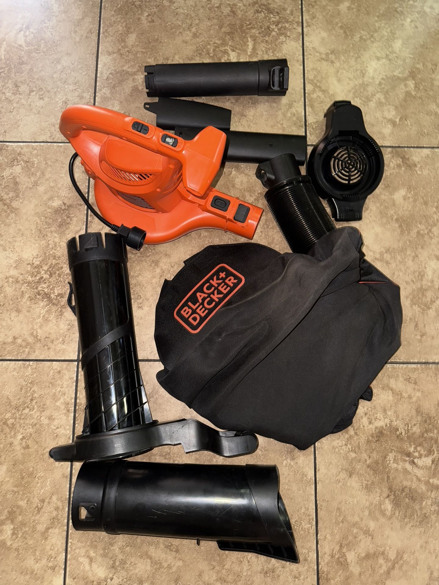 BLACK+DECKER 12 AMP 250 MPH 400 CFM Corded Electric 3-In-1 Backpack Leaf Blower, Vacuum & Mulcher