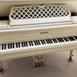 Kimball Piano Pearl White 