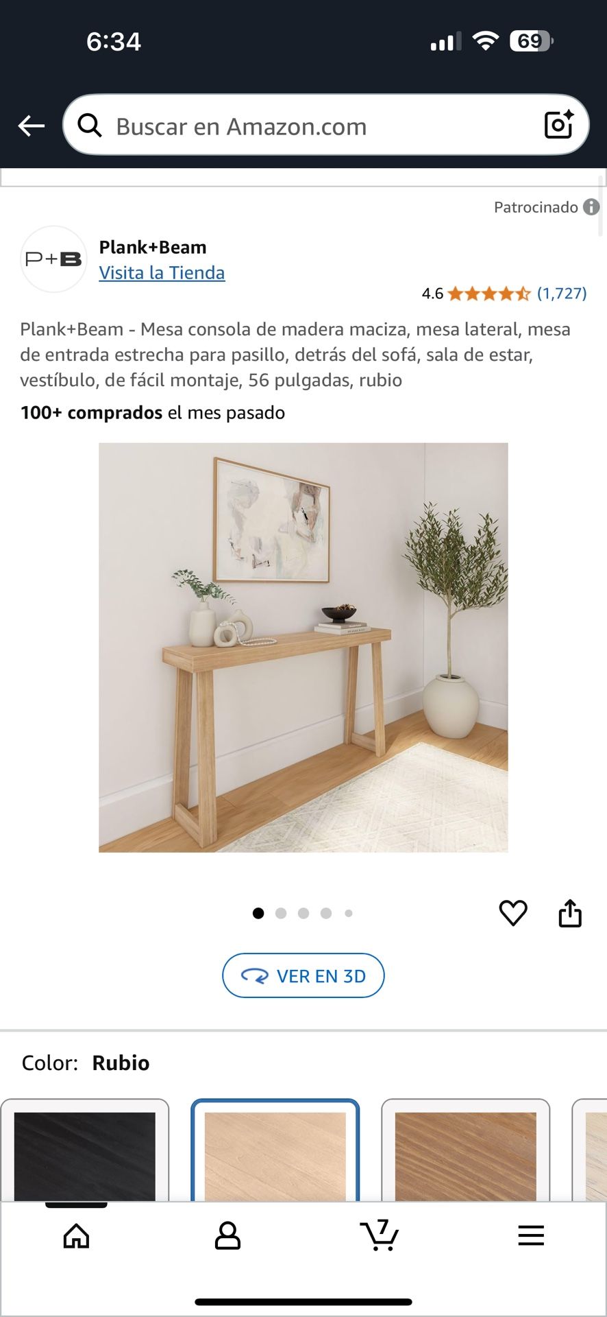 Wooden Console Table