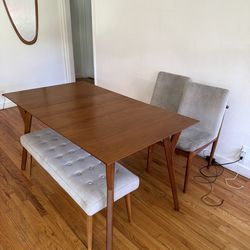 West Elm table and chairs dining set