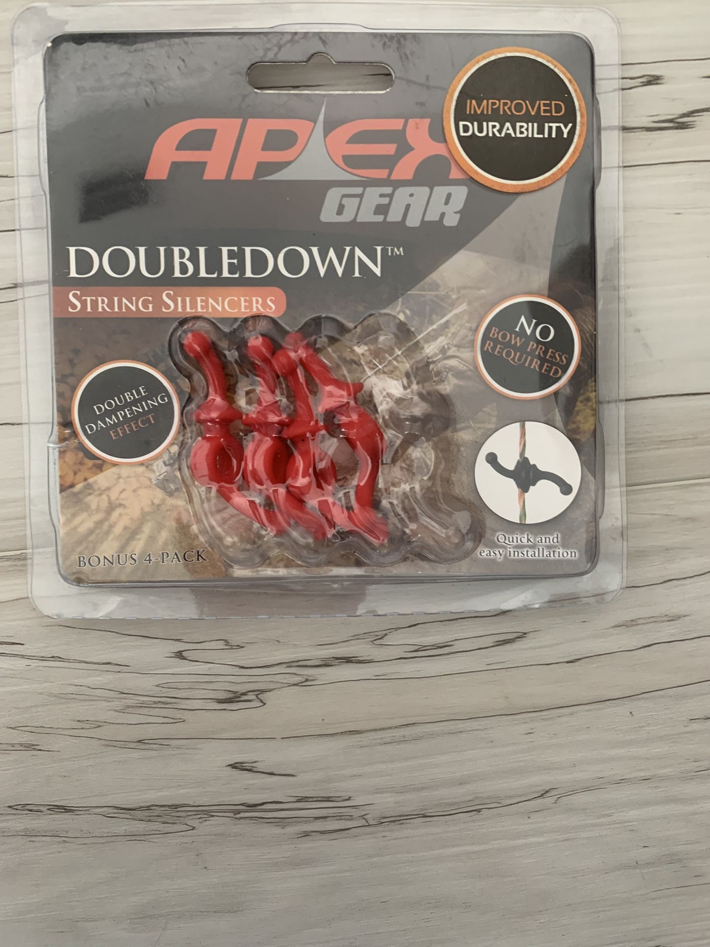 Apex Gear Doubledown Bow String Silencer, New In Package