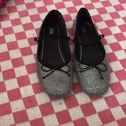 Girls Size 13 - Zara Sparkly Ballet Shoes