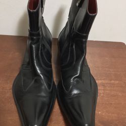 J Ghost Authentic Vero Cuoio Italiana Leather Boots. Made in Italy. Size EU 40