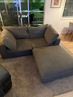 Custom Sofa with Ottoman