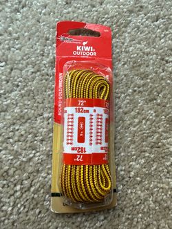 Kiwi Outdoor Laces 72” 182cm Round Gold/Brown