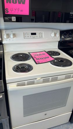 Used GE Off White Coil Top Range. 1 Year Warranty 