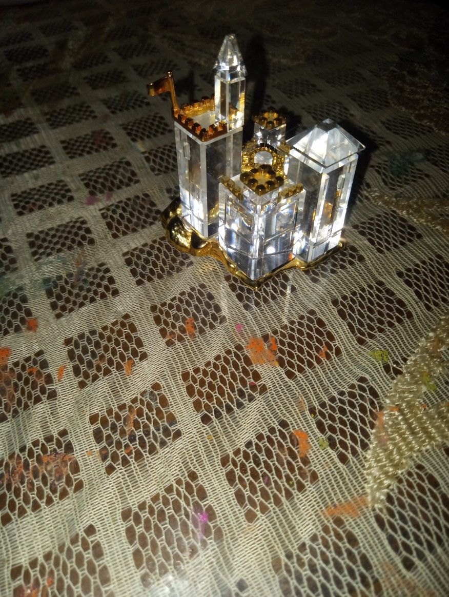 Swarovski Crystal And Gold Castle