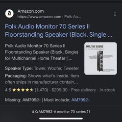 Polk Audio Monitor 70 SeriesII