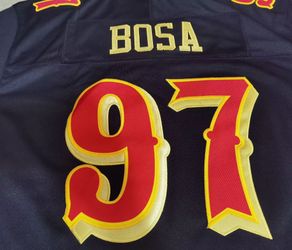 49er Jersey Black Red With Gold Trim Warner Kittle Bosa Or McCaffrey 23 97 54 85