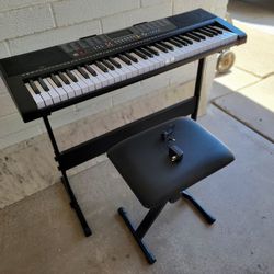 Mustar Keyboard With Stand And Stool