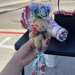 Single Eternal Flower With A Bear 