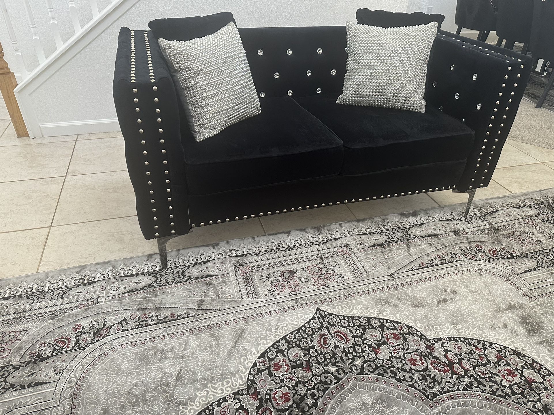 Velvet Black Couches For Sale