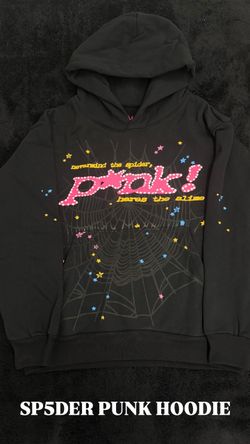 Sp5der Punk Hoodie Black