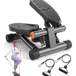 Niceday Steppers for Exercise, Stair Stepper with Resistance Bands, Mini Stepper with 300LBS Loading Capacity, Hydraulic Fitness Stepper with LCD Moni