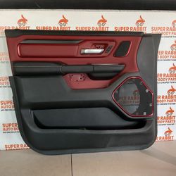 2019 Ram 1500 Rebel Driver Front Door Panel Red GOOD Original 2024✨