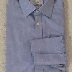 Men’s Charles Tyrwhitt Jermyn Street London Plaid French Cuff Sleeve Shirt in size 16 1/2