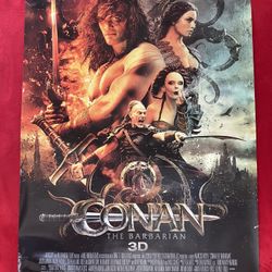 CONAN THE BARBARIAN 3D 2011 DOUBLE SIDED ORIGINAL MOVIE POSTER 27" x 40" ‼️ May Have Light / Minor Crease On The Edge ‼️ Price Is FIRM 