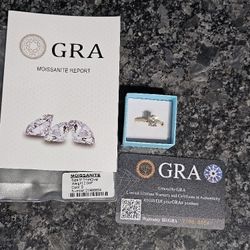 2ct Moissanite Gold Over Sterling Silver Ring