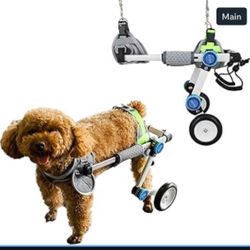 Adjustable Dog Wheelchairs Mobility Aids for Disabled Pets, Foldable Pet Support