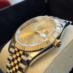 Rolex date just 41mm diamond dial (jubilee)