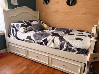 Full bed frame and dresser