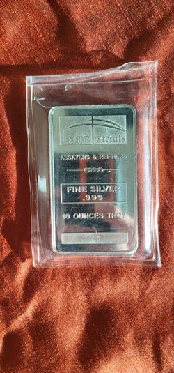 NTR Metals 10 Troy Ounce .999 fine Silver Bar