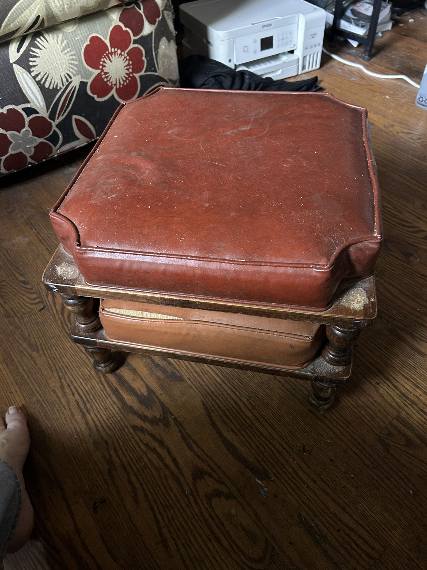 Antique mid-Century Stackable Ottoman