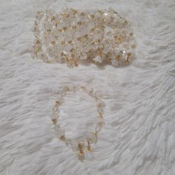 Glass Beaded Tulip Stretch Bracelet Bundle, 10 Pcs, NWOT 