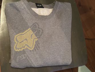 Fox Racing Sweatshirt: Big Logo Pullover, Grey Streetwear (Size M)