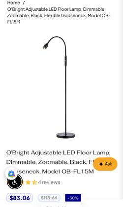 O'Bright Adjustable LED Floor Lamp,