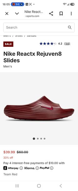 Nike Reactx Rejuven8 Men's Slides size 11