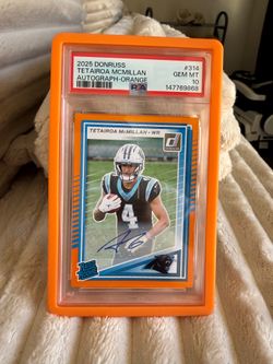 Tet McMillan rookie orange auto PSA 10