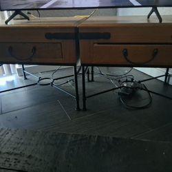 Two Large Side Tables 