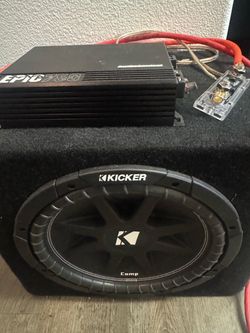 Kicker Comp Subwoofer in Box with Amplifier