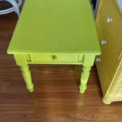 Painted Wood End Table