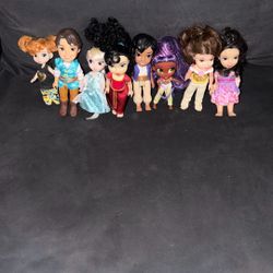 Lot  8 Piezas Minis Princesas  de Disney