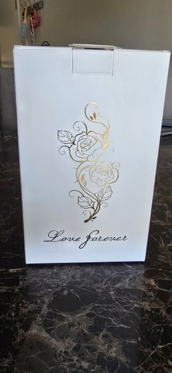 Love Forever Lighted Blue Rose With Multi Colored Fairy Lights