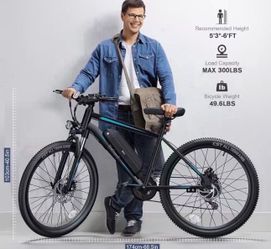 TotGuard Electric Bike, 27.5" Electric Bike for Adults 500W Ebike 21.6MPH Adult Electric Bicycles Electric Mountain Bike,48V 499WH Removable Lithium B