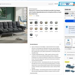 Futon Sofa Bed – $40 – Walmart Return – Pickup (City of Industry)